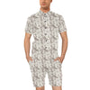 Nautical Map Design Themed Print Men's Romper