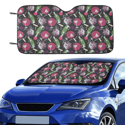 Wine Print Design LKS307 Car front Windshield Sun Shade