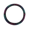 Tribal aztec Dark Multicolor Steering Wheel Cover with Elastic Edge