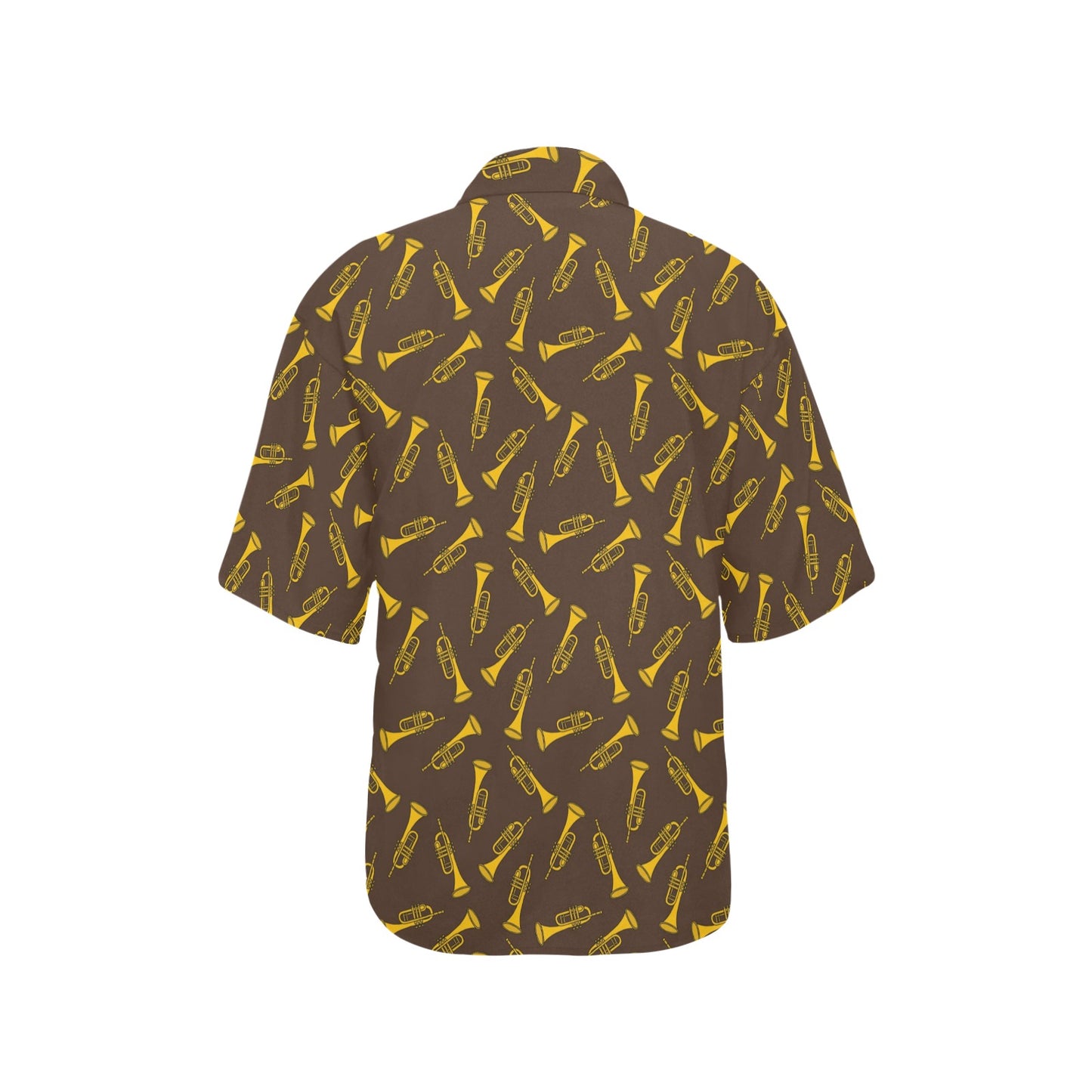 Trumpet Pattern Design Print Women's Hawaiian Shirt