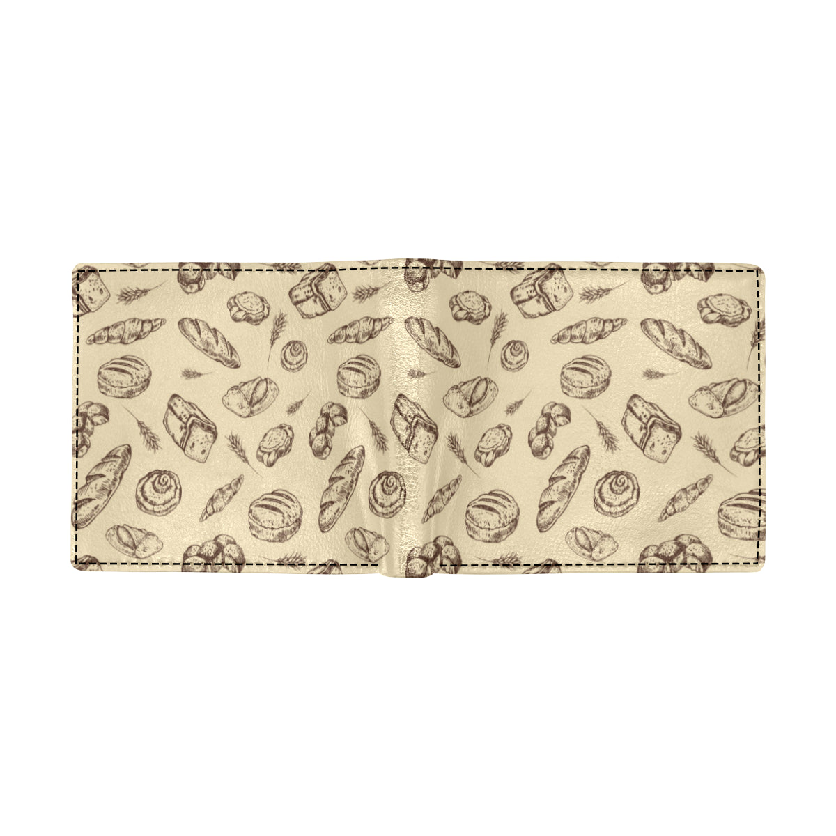 Bread Pattern Print Design 04 Men's ID Card Wallet