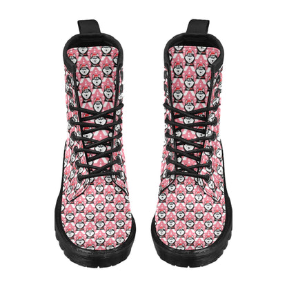 Siberian Huskies Christmas Themed Print Design LKS302 Women's Boots