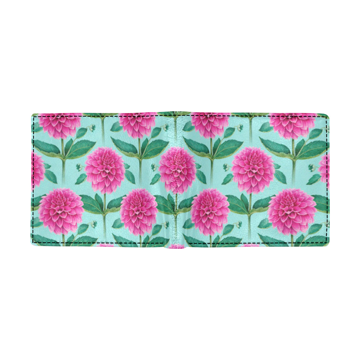Dahlia Pattern Print Design DH08 Men's ID Card Wallet