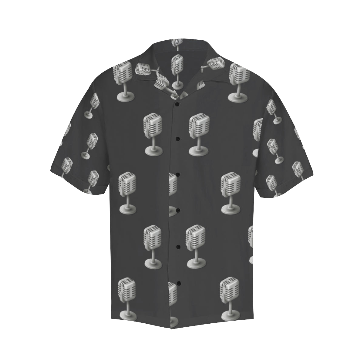 Microphone Vintage Pattern Print Design 01 Men's Hawaiian Shirt