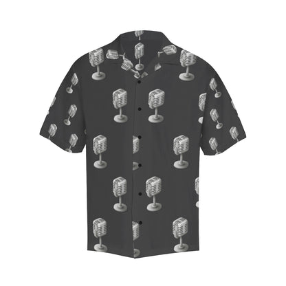 Microphone Vintage Pattern Print Design 01 Men's Hawaiian Shirt