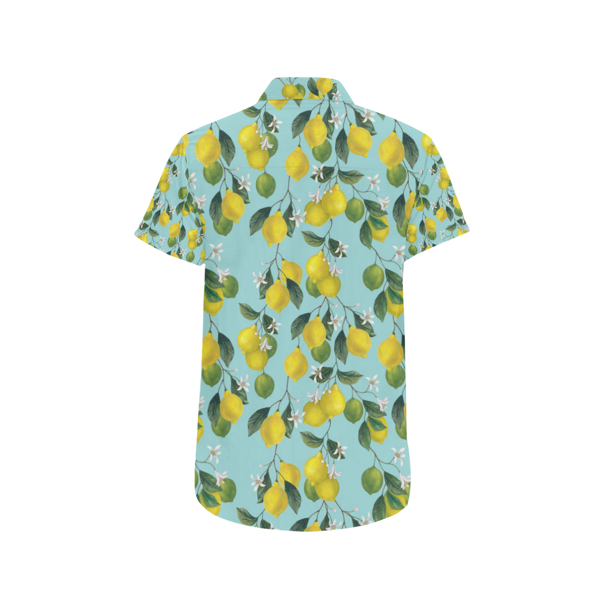 Lemon Pattern Print Design LM05 Men's Short Sleeve Button Up Shirt