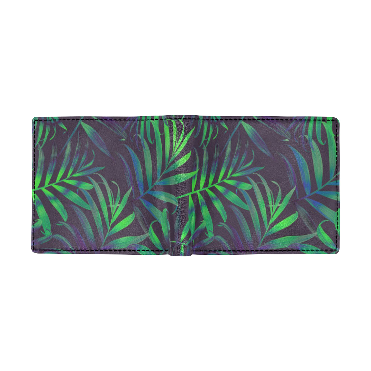 Palm Leaves Pattern Print Design PL01 Men's ID Card Wallet
