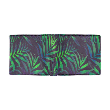 Palm Leaves Pattern Print Design PL01 Men's ID Card Wallet