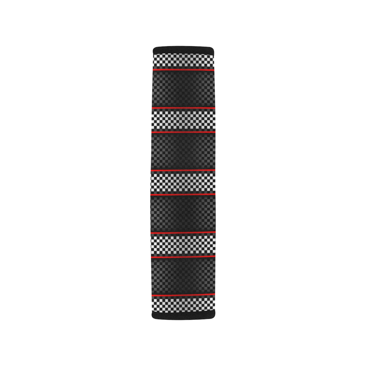 Checkered Flag Red Line Style Car Seat Belt Cover