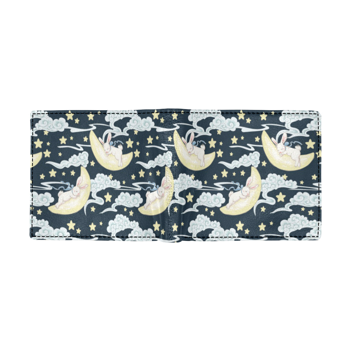 Rabbit Sleeping Pattern Print Design RB08 Men's ID Card Wallet
