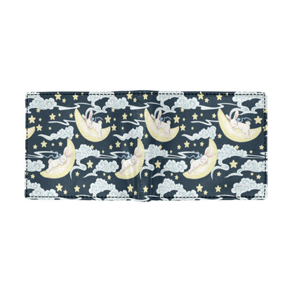 Rabbit Sleeping Pattern Print Design RB08 Men's ID Card Wallet