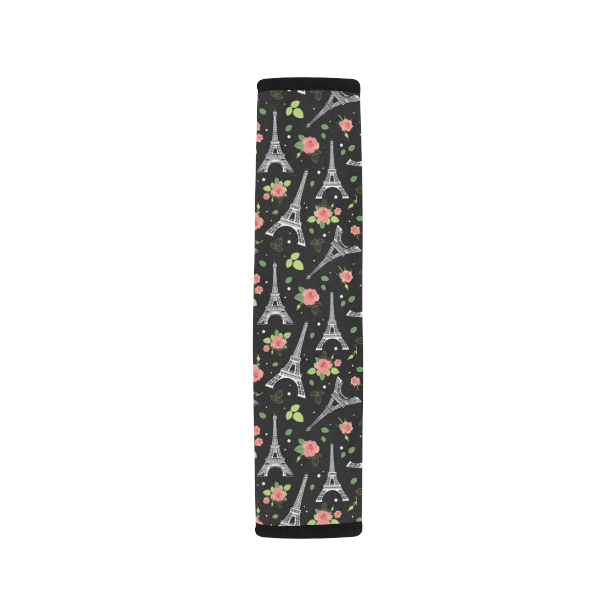 Eiffel Tower Rose Print Car Seat Belt Cover