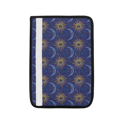 Celestial Moon Sun Pattern Print Design 01 Car Seat Belt Cover