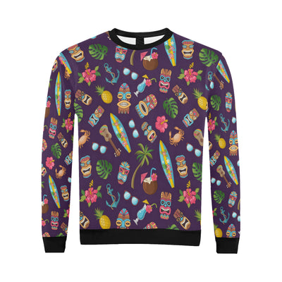 Hawaiian Themed Pattern Print Design H024 Men Long Sleeve Sweatshirt