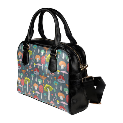 Mushroom Pattern Print Design A03 Shoulder Handbag
