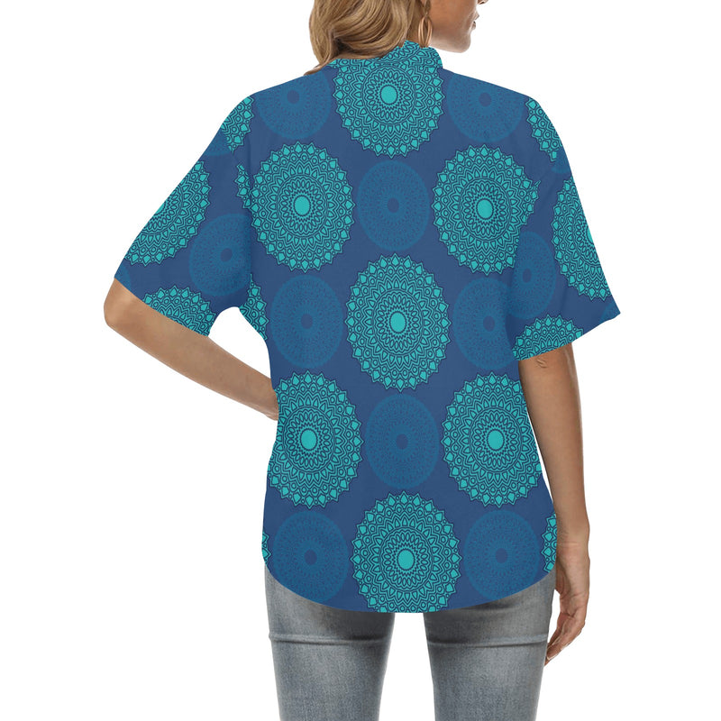Medallion Pattern Print Design 04 Women's Hawaiian Shirt