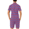 kaleidoscope Purple Orange Print Design Men's Romper