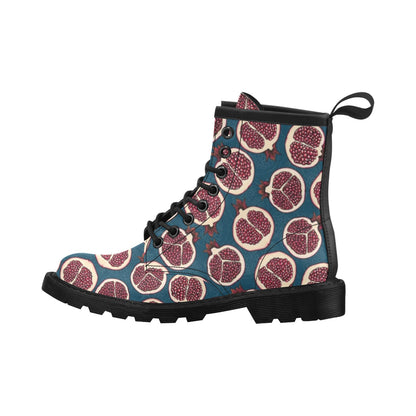 Pomegranate Pattern Print Design PG02 Women's Boots