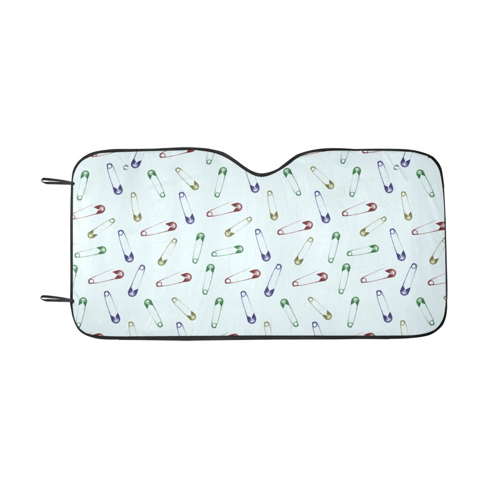 Safety Pin Print Design LKS303 Car front Windshield Sun Shade