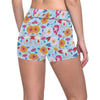 Morning Glory Pattern Print Design MG06 Yoga Shorts