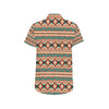 Navajo Western Style Print Pattern Men's Short Sleeve Button Up Shirt