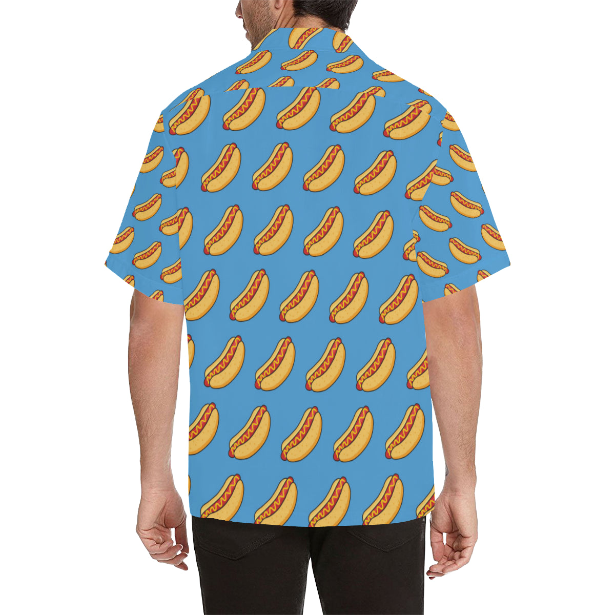Hot Dog Pattern Print Design 02 Men's Hawaiian Shirt