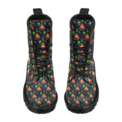 Camfire marshmallow Camping Design Print Women's Boots