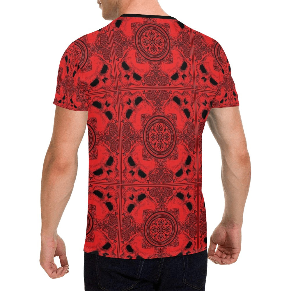 Bandana Red Print Design LKS304 Men's All Over Print T-shirt