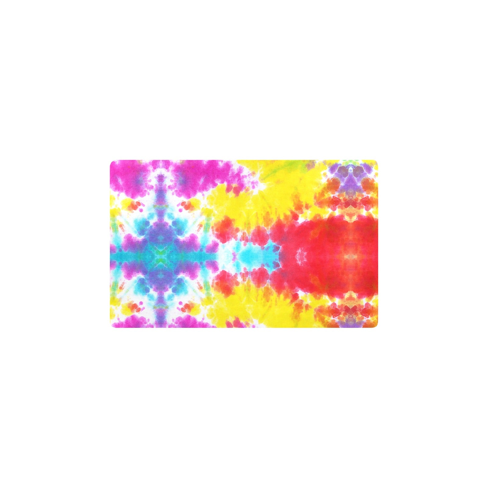 Tie Dye Rainbow Themed Print Kitchen Mat