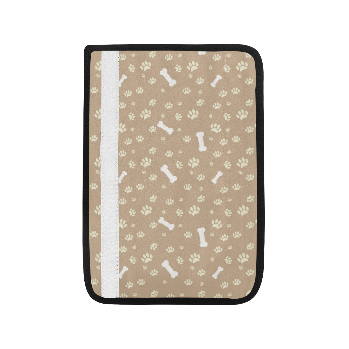 Dog Bone Paw Pattern Print Design 01 Car Seat Belt Cover