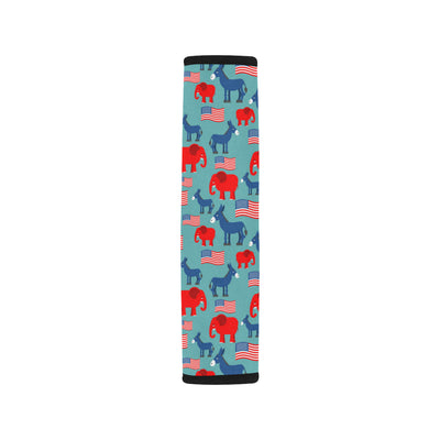 Donkey Red Elephant Pattern Print Design 03 Car Seat Belt Cover