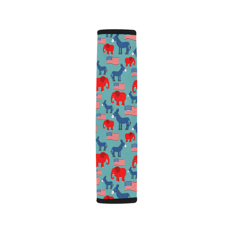 Donkey Red Elephant Pattern Print Design 03 Car Seat Belt Cover