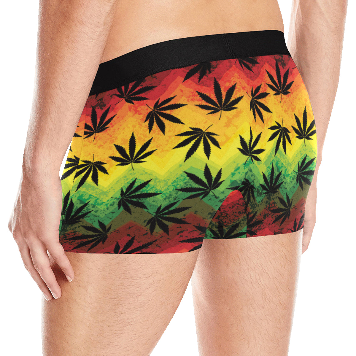 Rasta Pattern Print Design A02 Men's Boxer Briefs