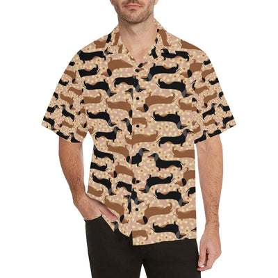 Dachshund Pattern Print Design 011 Men's Hawaiian Shirt