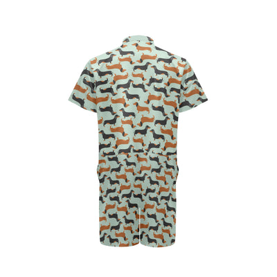 Dachshund Cute Print Pattern Men's Romper