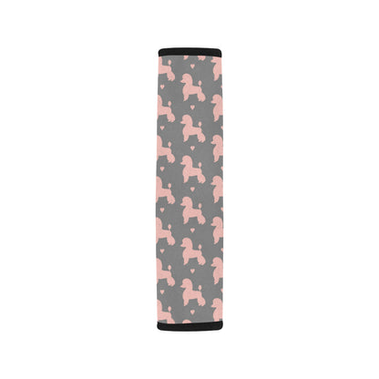 Poodle Pattern Print Design A02 Car Seat Belt Cover