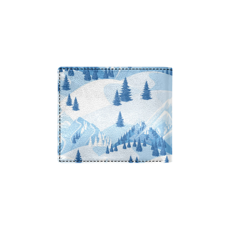 Mountain Pattern Print Design 03 Men's ID Card Wallet