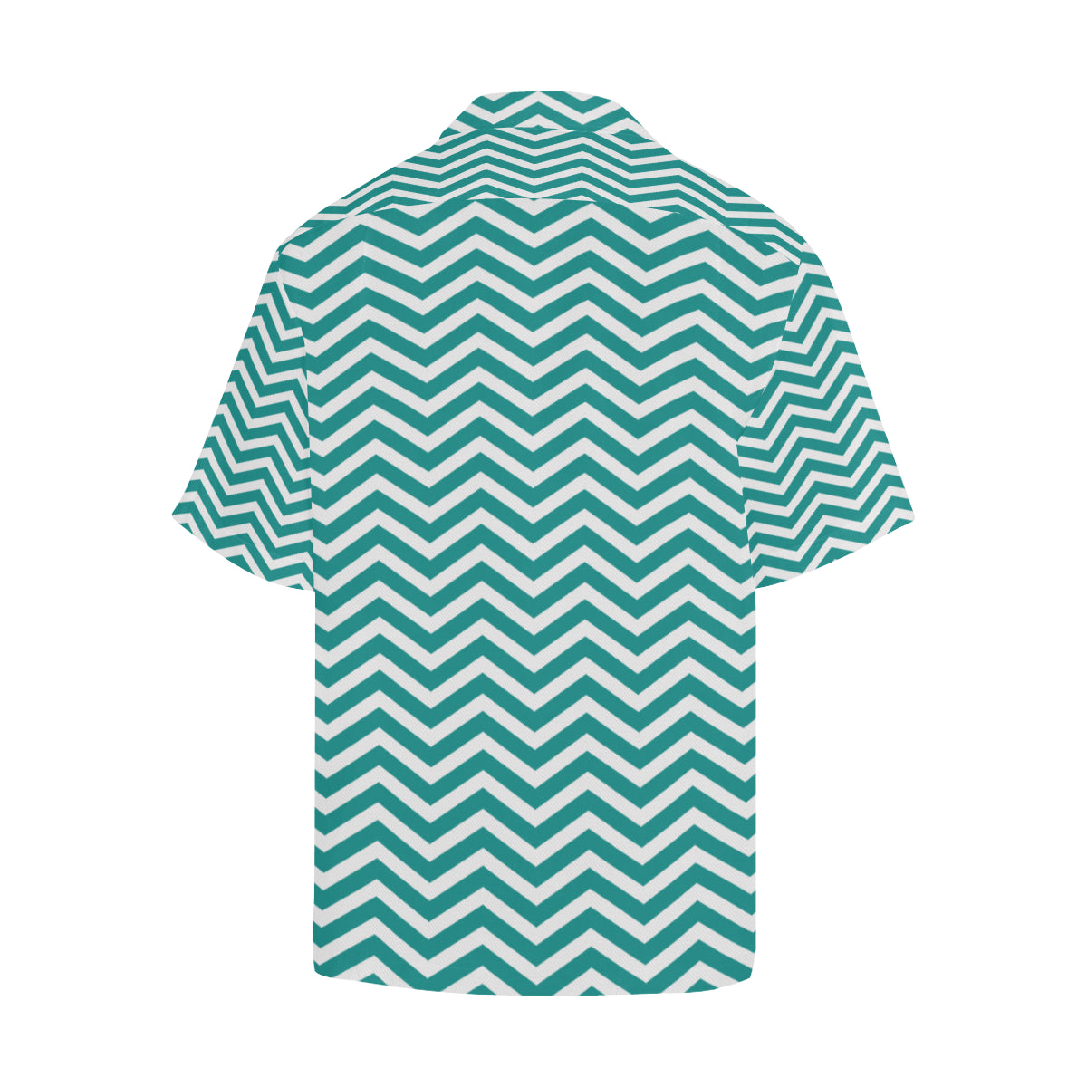 Chevron Teal Pattern Print Design 02 Men's Hawaiian Shirt