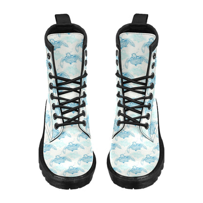 Sea Turtle Pattern Print Design T01 Women's Boots