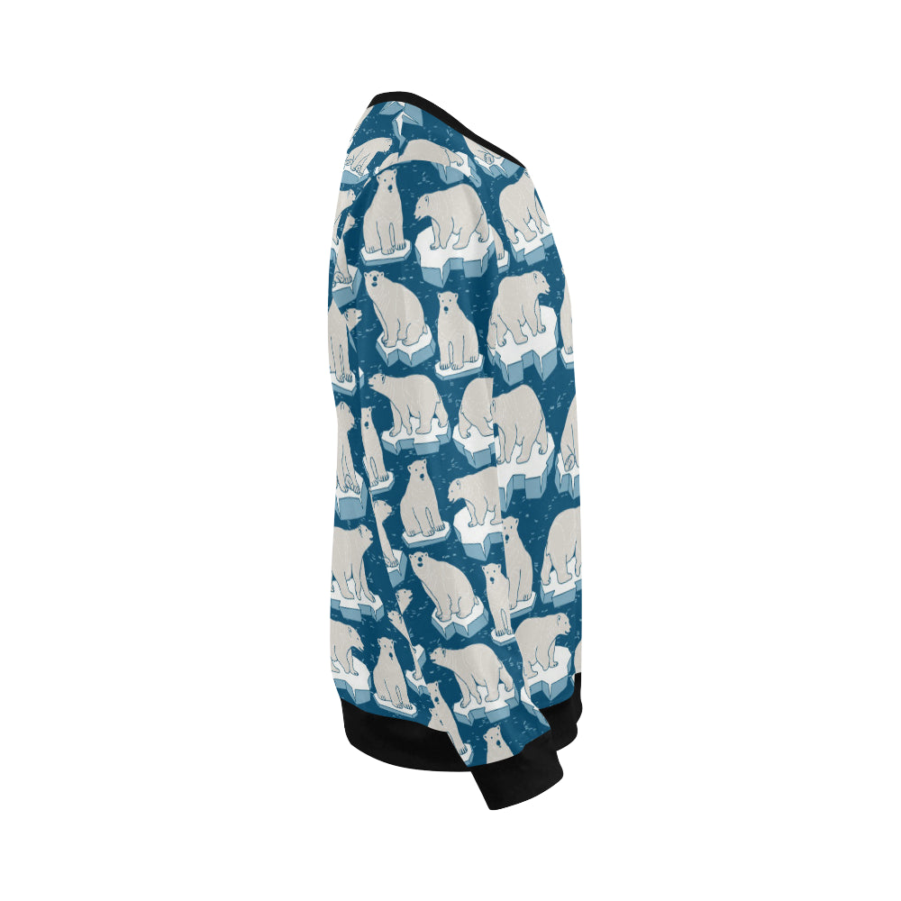 Polar Bear Pattern Print Design PB03 Men Long Sleeve Sweatshirt