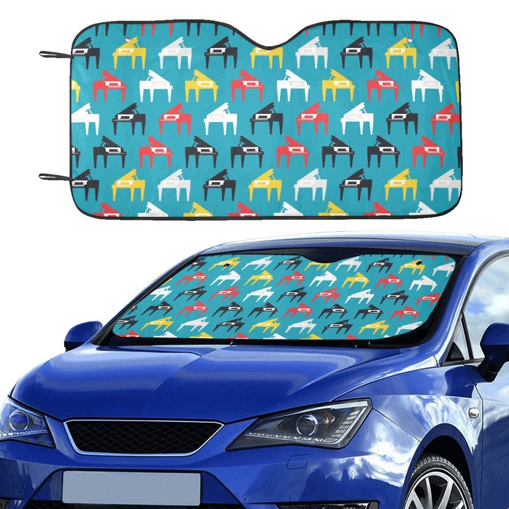Piano Print Design LKS403 Car front Windshield Sun Shade