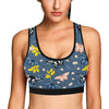 Monarch Butterfly Pattern Print Design 02 Sports Bra