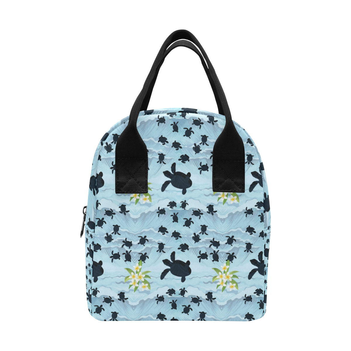 Sea Turtle Pattern Print Design T011 Insulated Lunch Bag