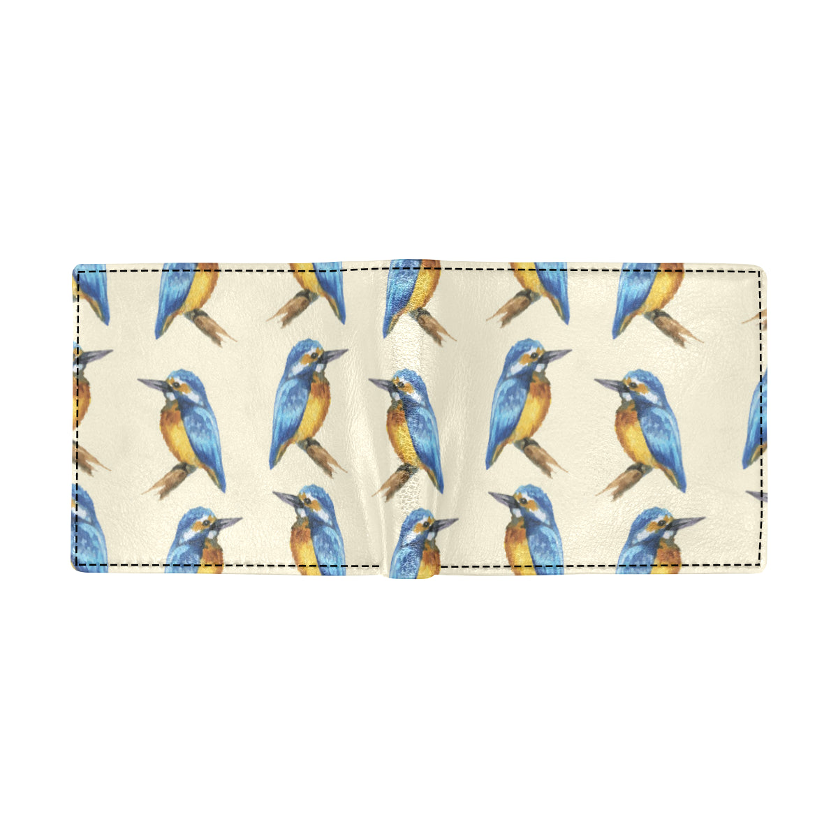 Kingfisher Pattern Print Design 01 Men's ID Card Wallet