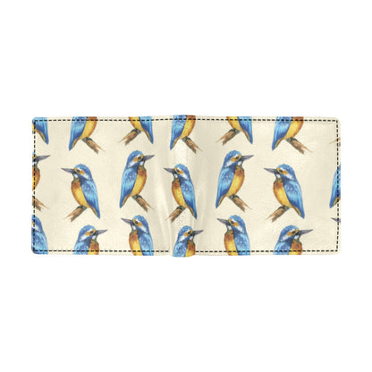 Kingfisher Pattern Print Design 01 Men's ID Card Wallet