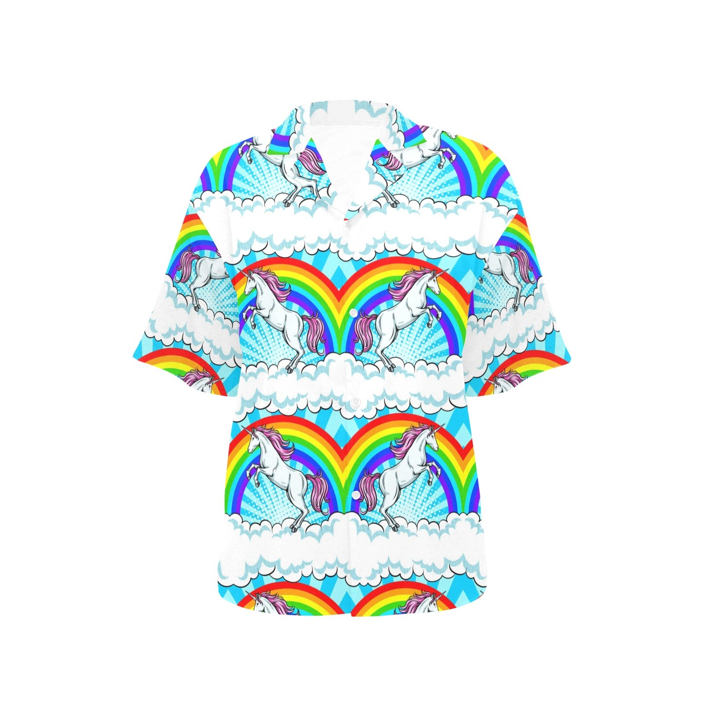 Unicorn Rainbow Women's Hawaiian Shirt