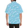 Ocean Wave Pattern Print Design A01 Men's Hawaiian Shirt