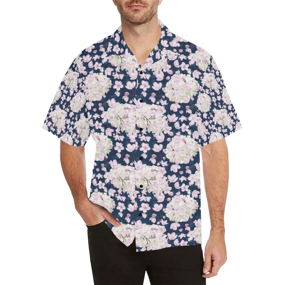 Sakura Print Design LKS305 Men's Hawaiian Shirt