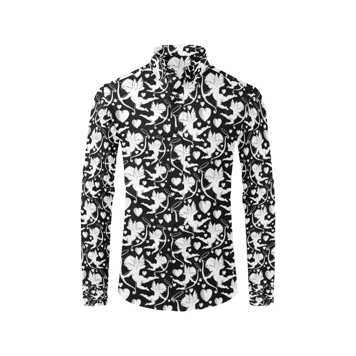 Cupid Pattern Print Design 04 Men's Long Sleeve Shirt
