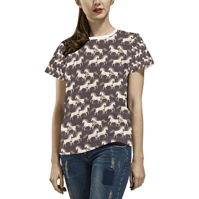 Horse Print Design LKS304 Women's  T-shirt